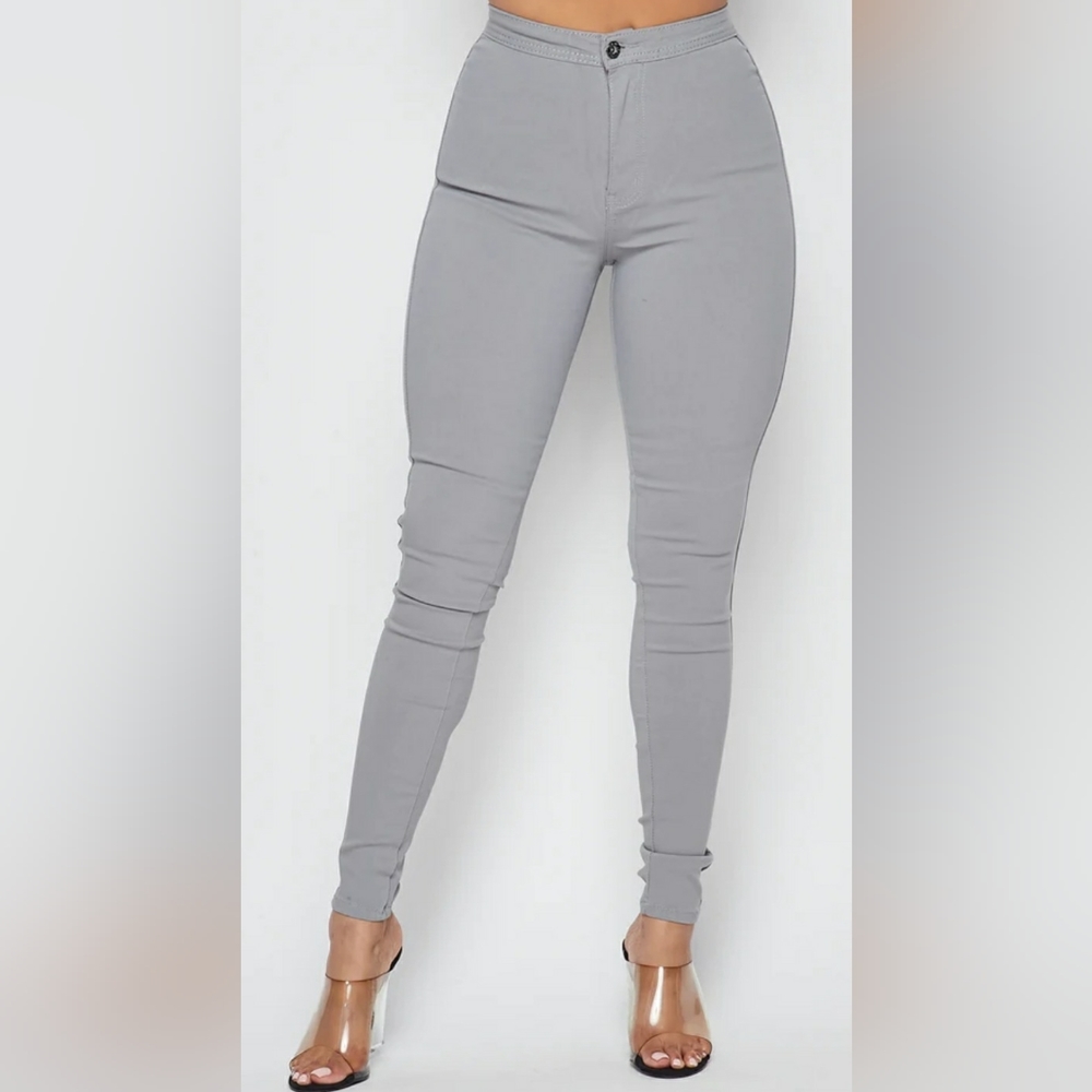 Ashley Stewart's Gray High Waist Skinny Jean